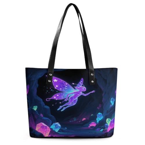 Grand sac de travail en cuir fluorescent d'exception avec poignée supérieure