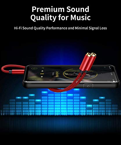 JSAUX-Headphone-Splitter-35mm-2-Female-to-1-Male-Audio-Stereo-Y-Splitter-Cable-Dual-Headphone-Adapter-Compatible-with-PS5-Xbox-Switch-PC-Gaming-Headsets-Phone-Tablet-Laptop-and-More-Red