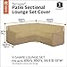 Classic Accessories Terrazzo Water-Resistant 100 Inch Patio V-Shaped Sectional Lounge Set Cover, Patio Furniture Covers
