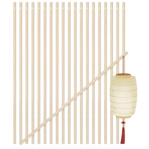 DOITOOL 20 Stück Holz Laternenstäbe 11.65In Handgehaltener Laternenstab Für Diy Basteln Innen- Und Außendekoration Ideal Für Laternenfest Und Party