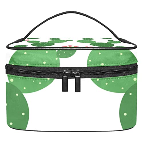 Trousse de maquillage cactus vert pour ranger pinceaux et cosmétiques sans panique