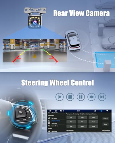 Autoradio 1Din Bluetooth Roinvou écran tactile 6,5 pouces et RDS - 5