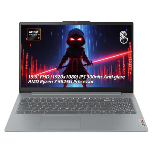 Image of Lenovo IdeaPad Slim 3i 15.6 inch FHD (1920x1080) IPS 300nits Anti-Glare Display, Touch, Ryzen 7 5825U, 16GB DDR4 1TB SSD, AMD Radeon Graphics, Wi-Fi6, Webcam, Win11, Arctic Grey, w /USB Hub, W /GaLiMu