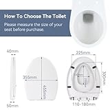 Trintion Family Toilet Seat Soft Close Toilet Seat Built-in Detachable Magnetic Family Toilet Lid with 360 Degree Adjustable Hinges for Toddlers Adults - Image 2