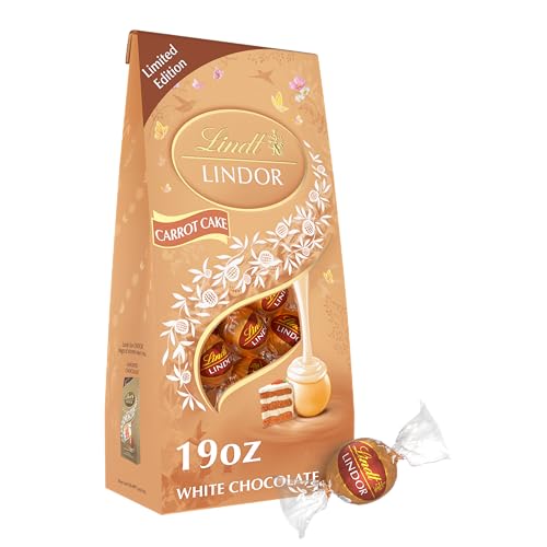Lindt LINDOR Carrot Cake White Chocolate Candy Truffles, White Chocolate