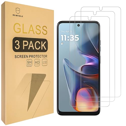 Mr.Shield Screen Protector compatible with Motorola Moto E15 [Tempered Glass] [3-Pack] [Japan Glass with 9H Hardness]