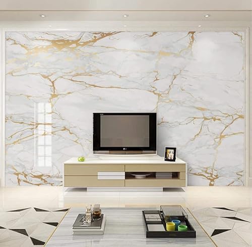 Image of WISDOM Marble Wall Sticker Wallpaper Decorative Home /Furnituer /Cabinets Marble Vinyl Wallpaper (24x144 Inch, White Gold Marble)