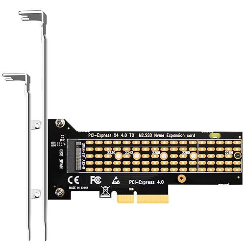 GLOTRENDS 22110 Adaptador M.2 NVMe a PCIe 4.0 X4, Compatible con PCIe 4.0/3.0 X4 a máxima Velocidad (PA-22110)