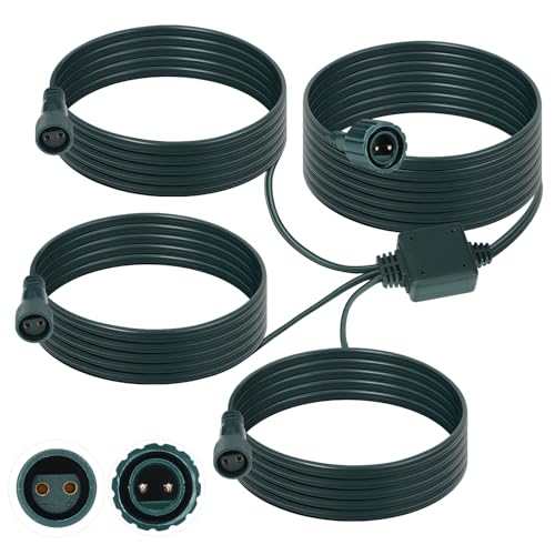 Kanayu 2 Pin Splitter Connector for Christmas Lights 72-Inch Extension Cords for String Lights...