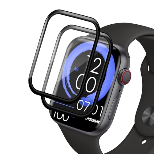 Carantee 2 pièces Verre trempé 3D pour Apple Watch 10 46mm, 9H Ultra-Résistant, Anti-Rayures & Anti-Trace, 100% sans Bulles Protection écran, Haute...