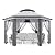 Klysiora 13'x13' Pop Up Gazebo Hexagonal Outdoor Canopy Tent with Mosquito Netting Dual Vent Roof Awning Waterproof, UV Resistant Height Adjustable for Backyard, Patio, Deck, Lawn Parties - Gray