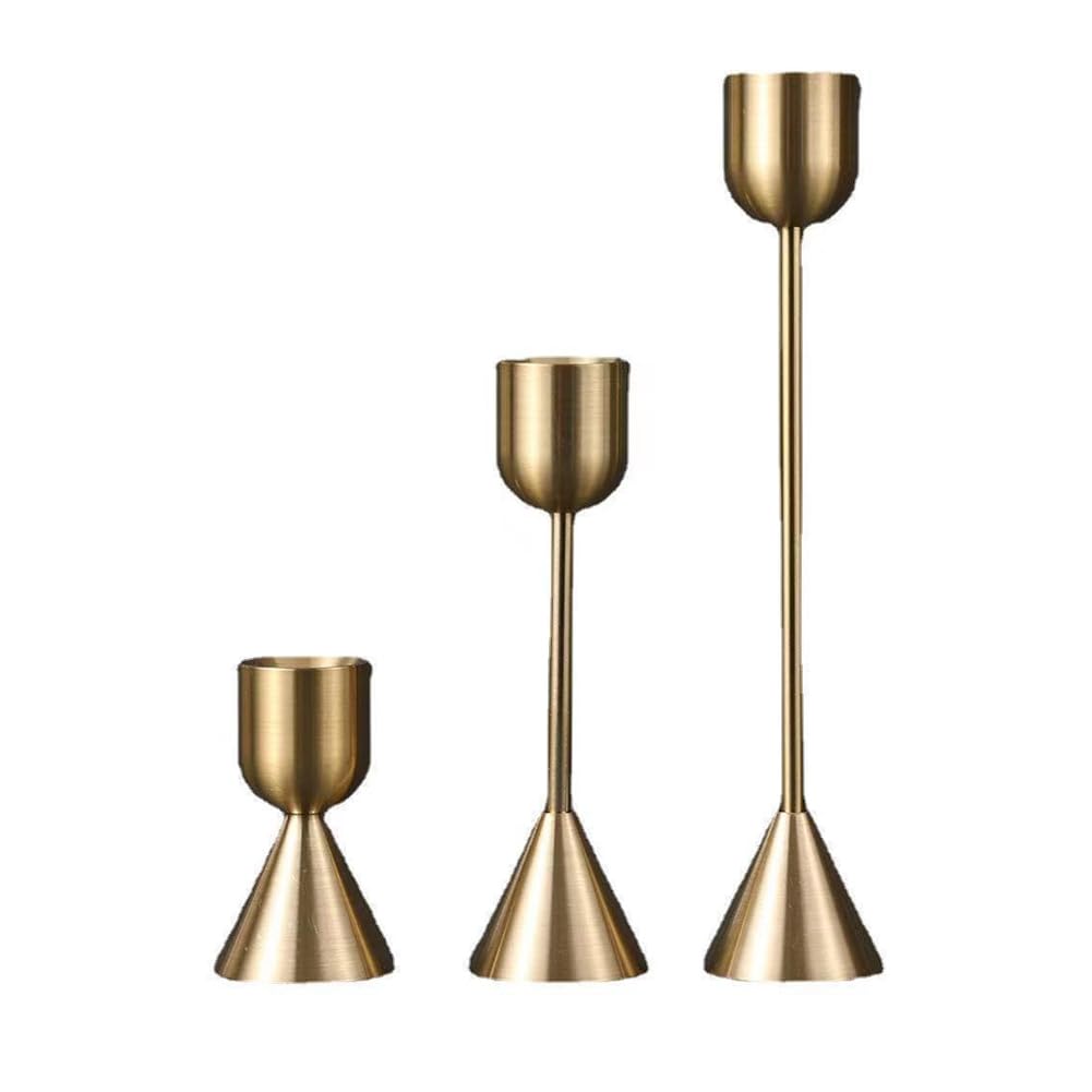 CTRLZS European Style Candlestick Ornaments Western Dinner Table Three-Piece Set Ornaments Wedding Decoration Candlesticks