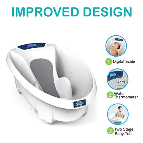 Aqua Scale V3 Next Generation Digital Baby Bath, White R & E