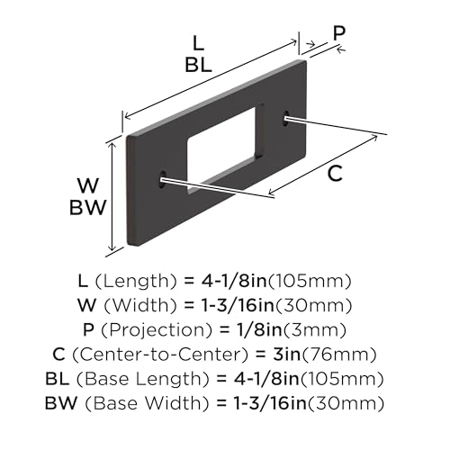 Image of Amerock Medora 3 inch Oil-Rubbed Bronze Backplate