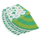 NIYANGLE Servilletas de Papel Desechables Diseño de Trébol Suerte, Paquete de 20 Unidades, Color Verde para Fiesta del Día de San Patricio, Servilletas de Cóctel y Cocina, Uso Festivo