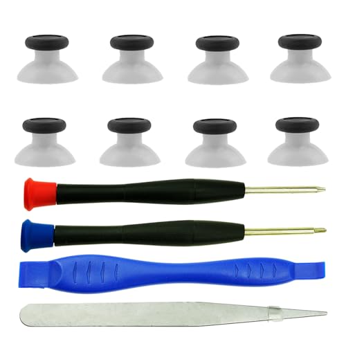 Image of 8PCS Replacement Thumbstick for Xbox Series X /S Controller, Analog Joysticks Repair Kit for Xbox one S /X /Elite Controller, Custom Thumb Sticks Parts for Xbox Core Controller(Black White)