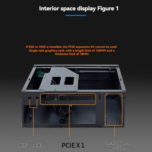 Mini Châssis PC de Bureau en Acier - Boîtier Informatique Portable Compact