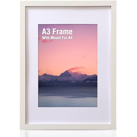 Zemiu A3 Premium Picture Frame with Mount Cover