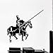 Pegatinas De Pared De Caballero Guerreros A Caballo Calcomanías De Guerrero Espada De Guerrero Pegatinas Mural De Estilo Medieval Decoración Del Hogar Desmontable 42X47Cm