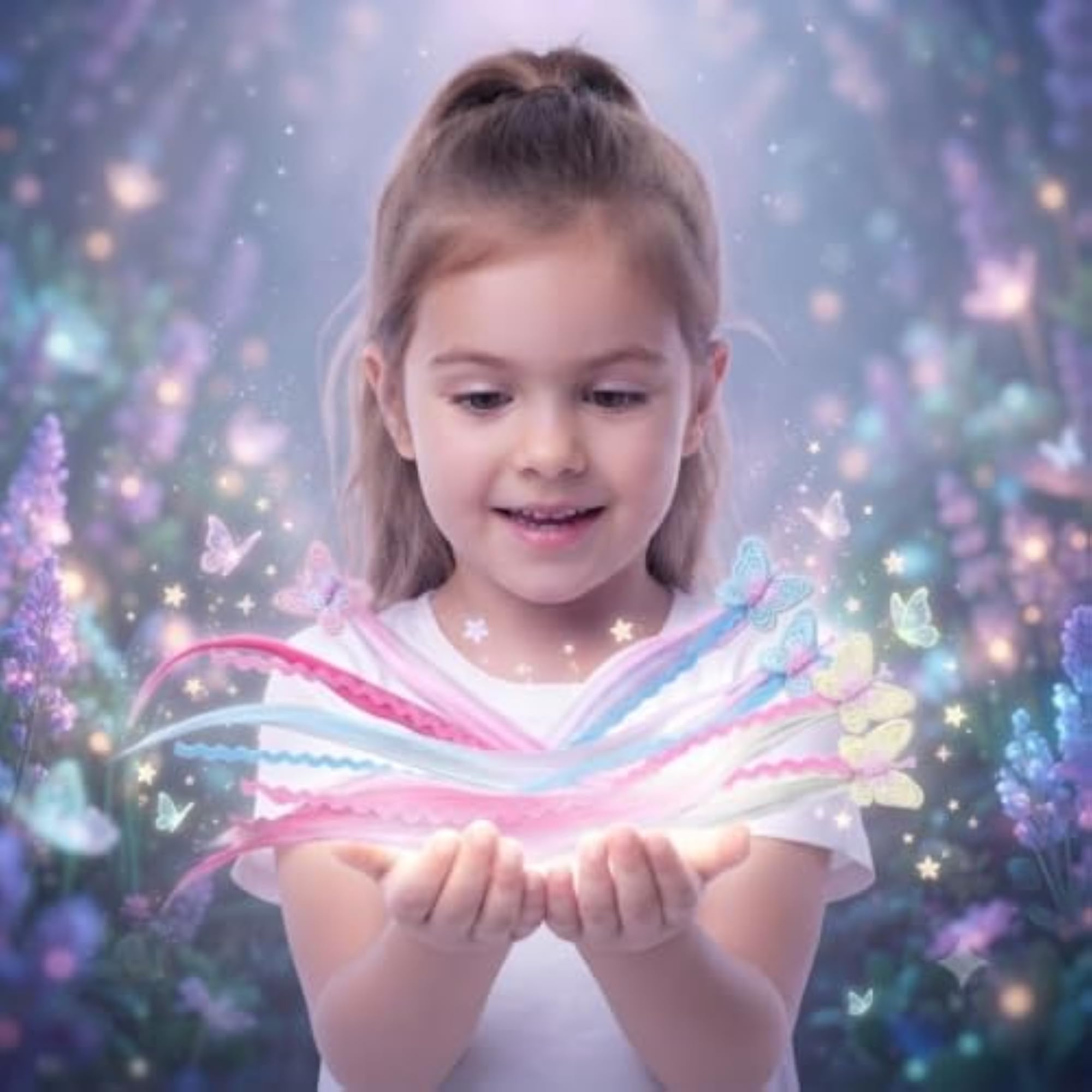 Colorful Curly Hair Extensions with Cute Unicorn Clips