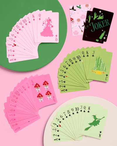 Juego de naipes Póker rosa y verde bruja 54 piezas miniatura 2