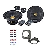 Klippel optimierter Tief-Mitteltöner mit Aluminium Membran, 28 mm SQ Seidenkalotten-Hochtöner mit Einbaugehäuse, Variable Hochtöner Trennfrequenz (High/Low), 12 dB/Okt. Frequenzweiche mit Pegelanpassung, *unverbindliche preisempfehlung des Herstellers 299,-