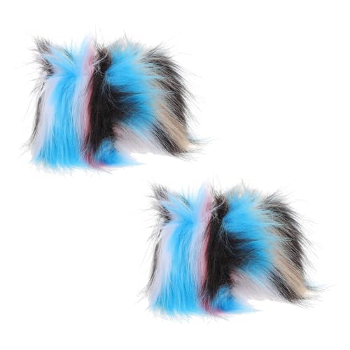 Healeved Wrist Warmers Women Furry Arm Sleeves Plush Furry Wrist Cuffs Fashion Arm Warmers for Daily Wear