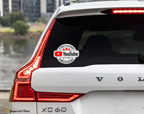 Imperial Vibes | Certified Youtube Mechanic Funny Car Decal Funny Sticker Car Truck Van Suv Window Wall Cup Laptop Tumbler 2Pack 5.5 X 5 Inches -Imp 11 #TOP1