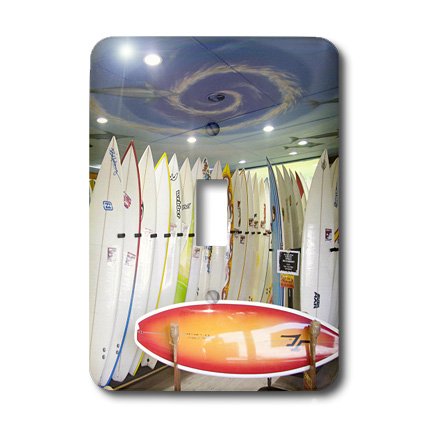 Interrupteur simple Surf Shop Jeffreys Bay par Micah Wright pour décoration murale thématique