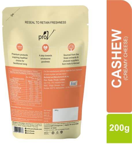 Image of ProV Flavours Creamy Cheese Cashews | Cheese-Coated Whole Kaju Snack Rich in Protein & Healthy Fats | Resealable Flavoured Dry Fruit for On-the-Go | 200g
