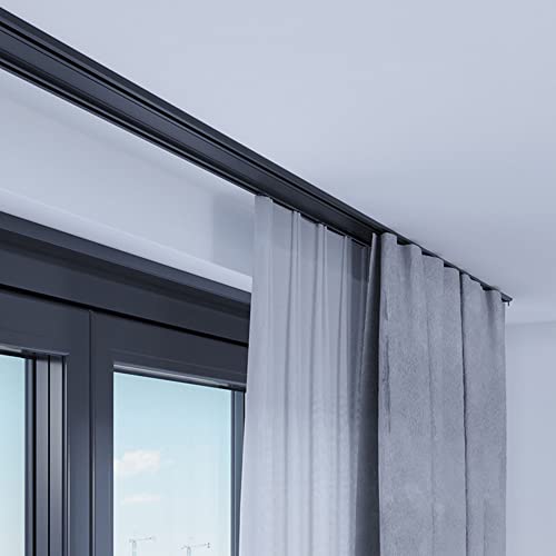 Riel de techo doble regulable para colgar cortinas de forma fácil 4