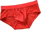 Faringoto Men's Sexy Briefs Underwear Breathable Underpants Fashion Sports Boxers Shorts Bikini Pantie Red