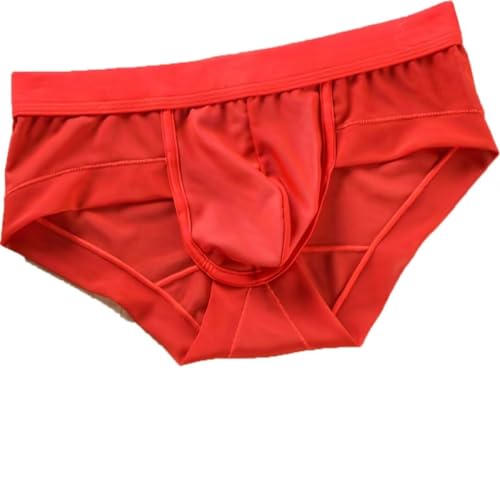 Faringoto Men's Sexy Briefs Underwear Breathable Underpants Fashion Sports Boxers Shorts Bikini Pantie Red