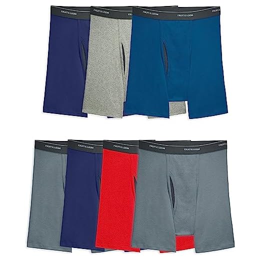Fruit of the Loom Cuecas boxer masculinas Coolzone, Pacote com 7 - Cores sortidas, G