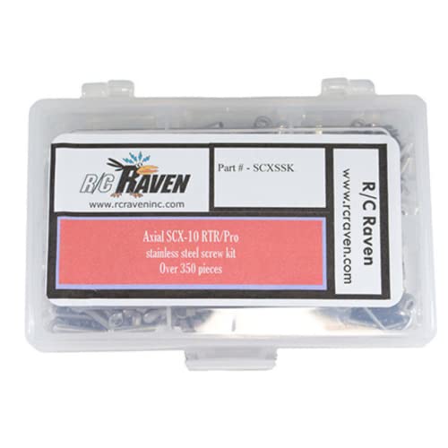 Axial SCX-10 RTR/Pro Over 350 Piece Stainless Steel Screw Kit