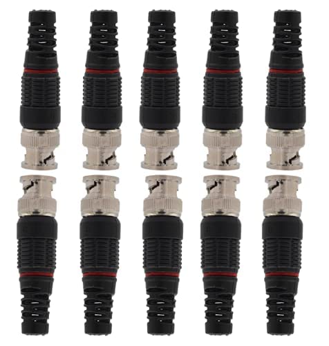 SR VISION 10Pcs Cctv Connector Bnc Adaptor Pure Copper Bnc Connector For Balun Cctv Surveillance Camera Accessories, Coaxial (Black) (B09YHYYT2X) Amazon Price History, Amazon Price Tracker