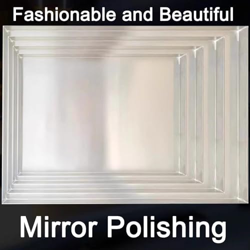 Heavy Duty 201 Stainless Steel Washing Machine Drip Pan, Mini Fridge Tray for Floor Protection, Brushed Finish, 60x100x5cm (23.6x39.4x2.0in), No Hole Design