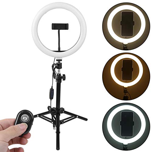 Luz LED, luz de preenchimento LED, luz LED de 10 '', estúdio de vídeo de maquiagem estável e girat