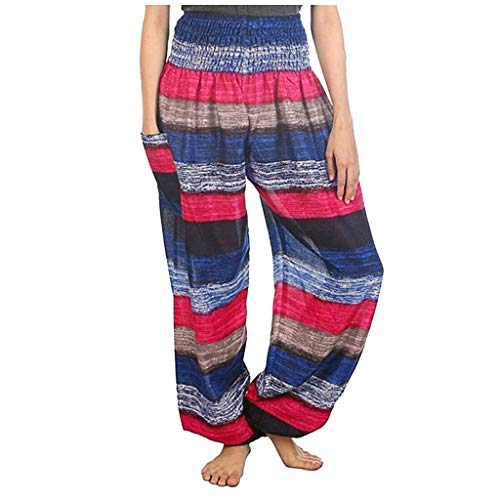 Fantastic Prices! Dainzusyful Harem Pants for Women Striped Printed High Waist Hippie Yoga Loose Pan...