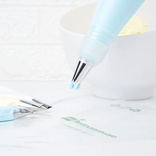 Miniatura 4 de Restaurantware Pastry Tek Punta de tubería, 1 punta reutilizable para glaseado de flores, #2D, resistente a las abolladuras, punta de pastelería de