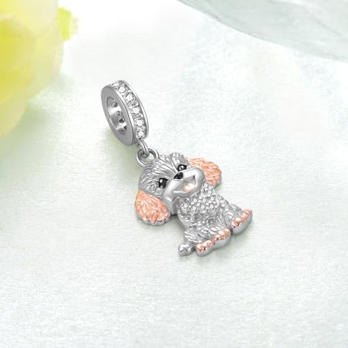 Poodle Dog Charm 925 Sterling Silver Dog Charm for Bracelets Poodle Jewelry Gifts for Women3