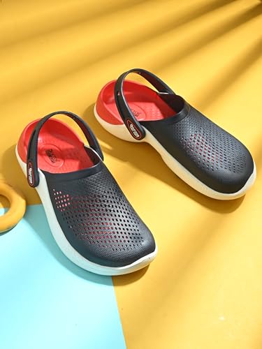 Image of Men EVA Clogs with Adjustable Back Strap | Lightweight Cushioned Footbed | Anti-Slip Sole | Everyday Wear Indoor & Outdoor Sandals for Men