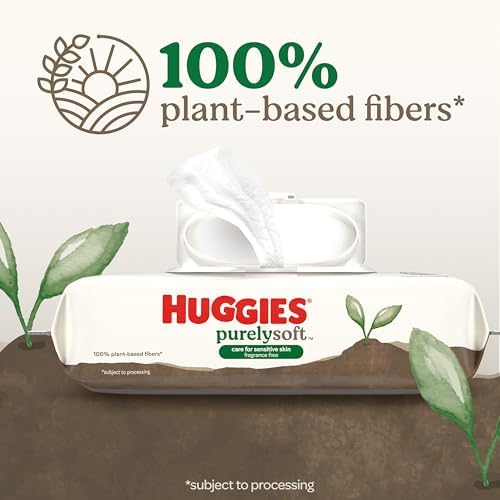 Huggies PurelySoft Baby Wipes, Unscented, 3 Packs, 210 Wipes - 2