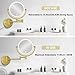 LEDOOLE Gold Wall Mounted Makeup Mirror with Light and Magnification 10X, 2 Sided with 3 Color Led Dimmable, 360 Swivel Extension Shaving for Bathroom Hard Wired