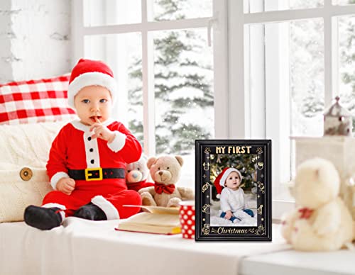 Whatsign My First Christmas Baby Picture Frame 2022 Babys First Christmas Wood Photo Frame Babies 1St Christmas Frame Newborn Baby Girl Boy Baby's First Christmas Picture Frame Gifts For New Parents #TOP4