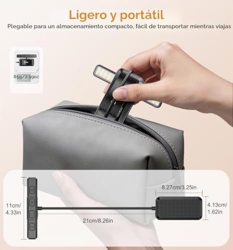 Miniatura 9 de Gritin 2026 Luz Lectura Gen 2, Recargable Con 32 Led De Espectro Completo