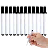 Barlone Whiteboard Marker Schwarz, 12 Whiteboard Stifte Abwischbar, Non Permanent Dry Erase Marker,...