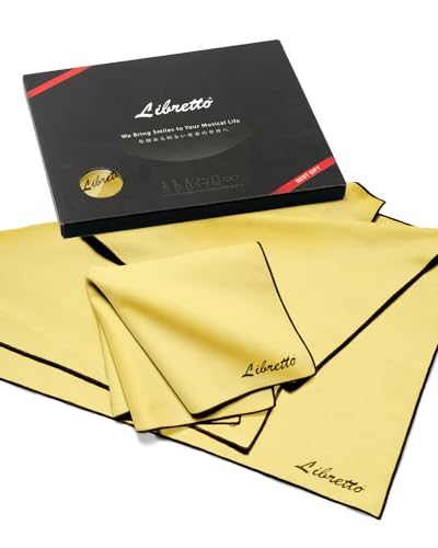 Libretto Microfiber Polish Cloth for Musical Instrument, 3 Sizes in 1 Pack, Violin and Cello...