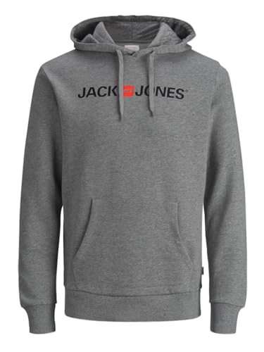 Sweat à capuche Jack & Jones Homme JJECORP gris chiné taille XS