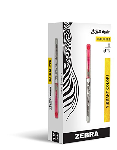 Surligneur à réservoir de liquide Z-HL pointe biseautée rose pour un tracé régulier